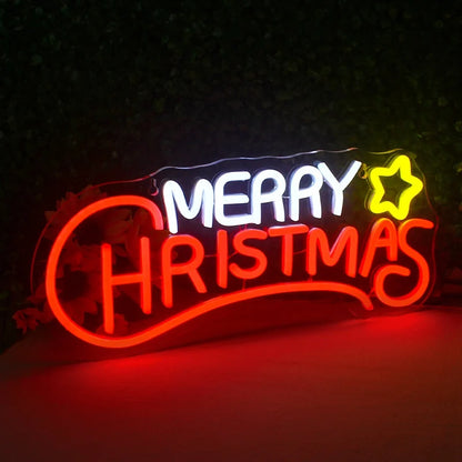 Merry Christmas Neon Sign Acrylic LED Neon Lights For Home Bedroom Party Club Bar Wall Decor Lamps Christmas Decor Neon Lights