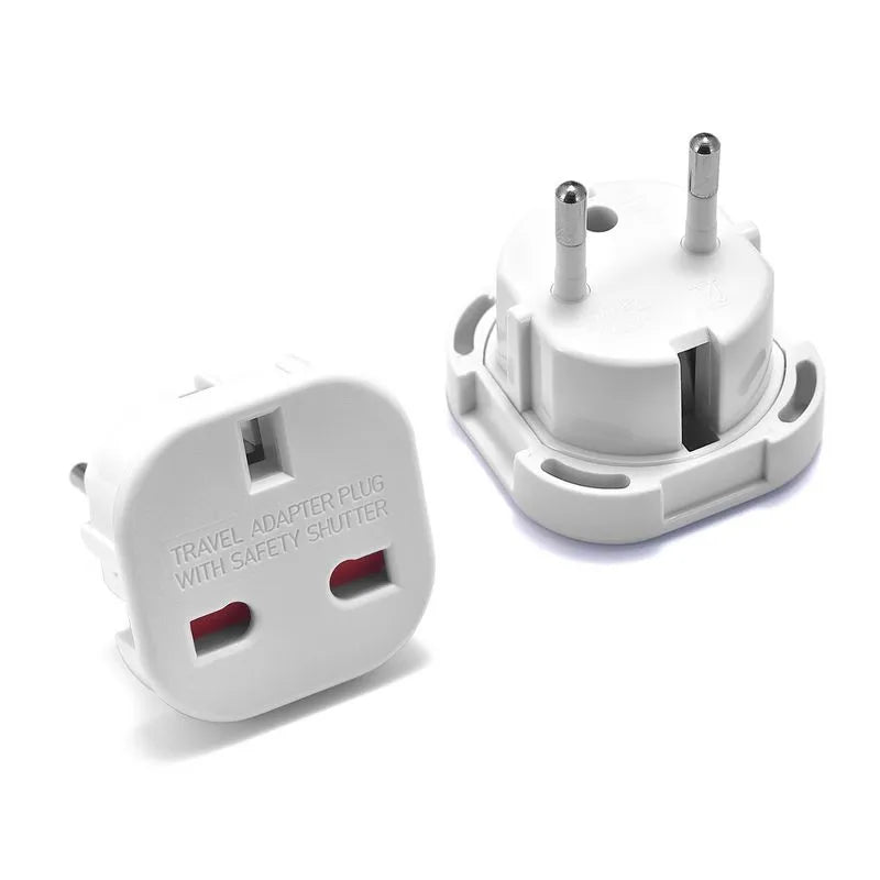 1pcs UK to EU Socket Adapter 220V Euro Travel Plug Converter AC Wall Charger Power Adapter UK British Adapter Electrical Outlets