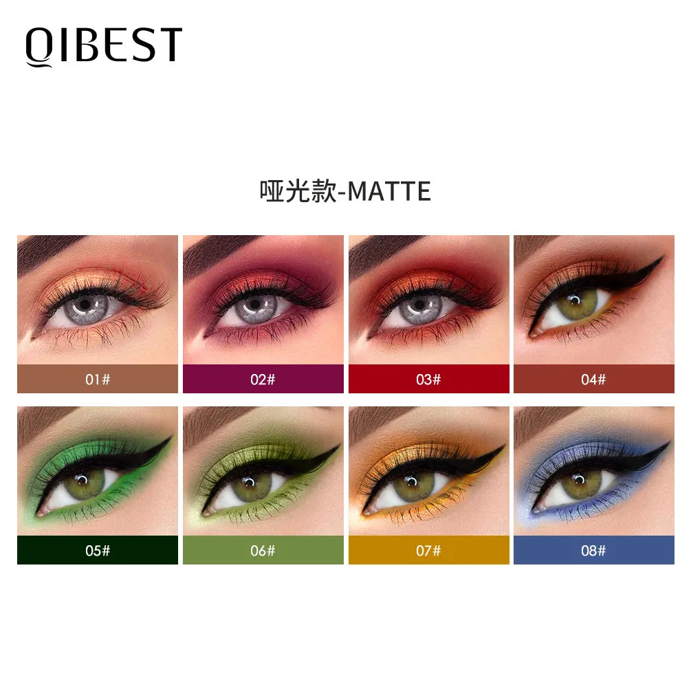 QIBEST Eyeshadow Stick Makeup Glitter Eye Shadow 15 Colors Eyeshadow Pigment Waterproof Eye Shadow Stick Liquid Shiny Cosmetics