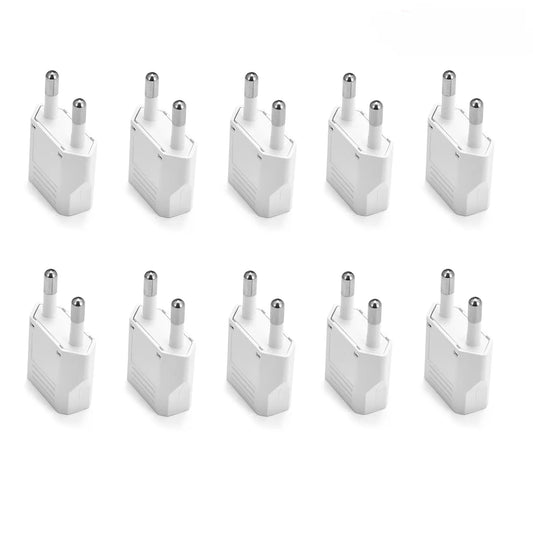 EU Plug Adapter Travel Adapter CN US To EU KR Brazil Israel Black/White Power Adapter Electrical Plug Converter Sockets Outlet