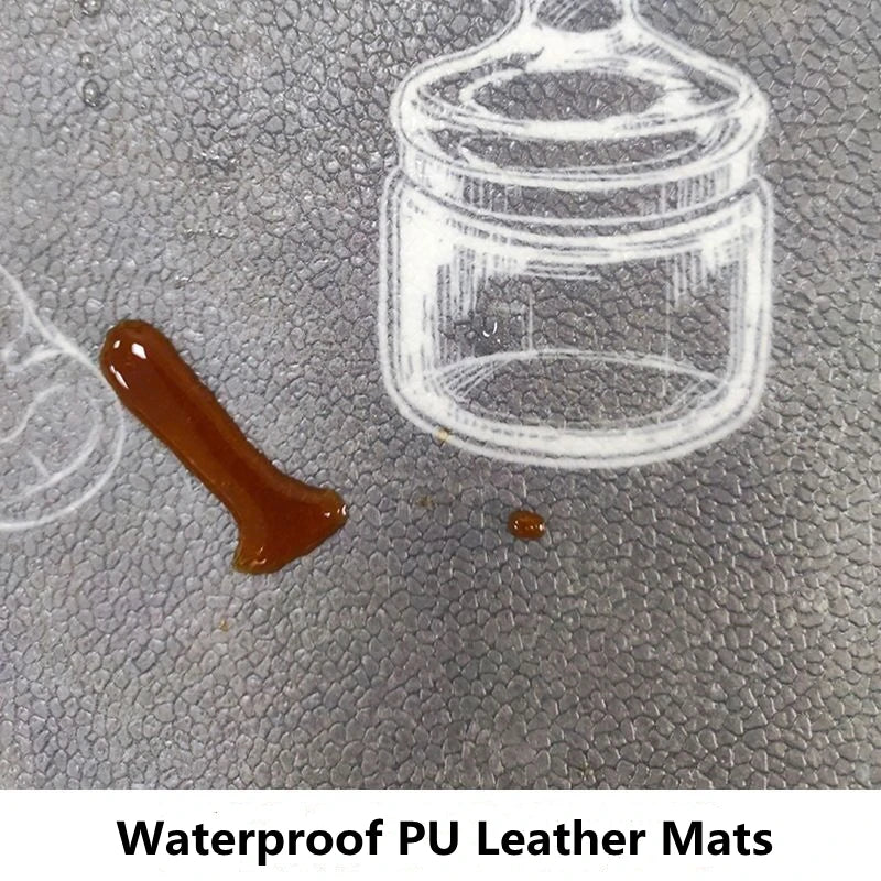 PVC Kitchen Mat Non-slip Washable Kitchen Long Rugs Waterproof Dirt Resistant Carpet PU Leather Wiped Balcony Floor Door Mat