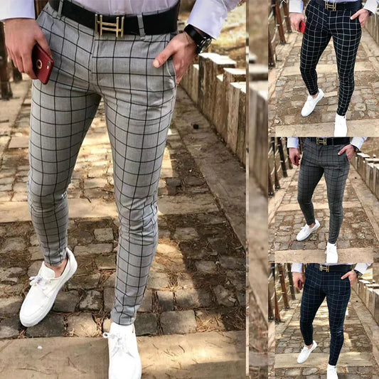 Men's Pants Korean Version Slim Men Casual Ankle Trousers Street Teenagers Male Four Seasons High-quality Formal Suit Pants Men