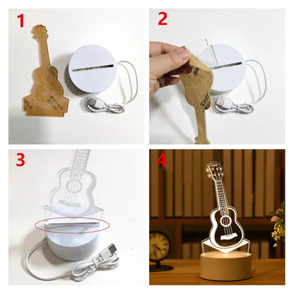 Romantic Love 3D Lamp Acrylic Led Night Lights Children's Table Lamp Christmas Neon Sign Lights Valentine's Day Birthday Gifts