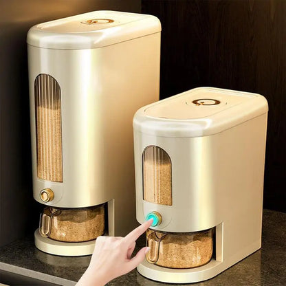 Rice Storage Bucket Sealed Jar Kitchen rice storage container 10kg With Lid rice dispenser Holder Dispenser For cereal dispenser