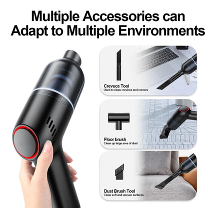 E-ACE Car Small Portable Handheld Car Vacuum Cleaner 9000Pa High Powerful Cordless Wireless Home Carpet Vaccum Dust Catcher