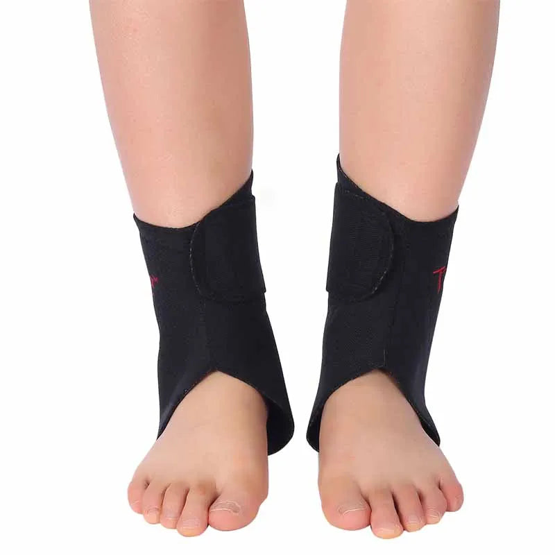 Tcare 1Pair Tourmaline Self Heating Far Infrared Magnetic Therapy Ankle Care Belt Support Brace Heel Massager Foot Health Care